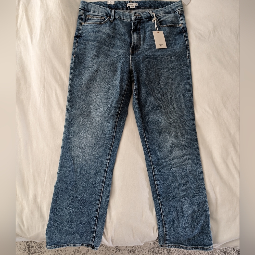 Good American straight leg Jeans size 14 new with tags